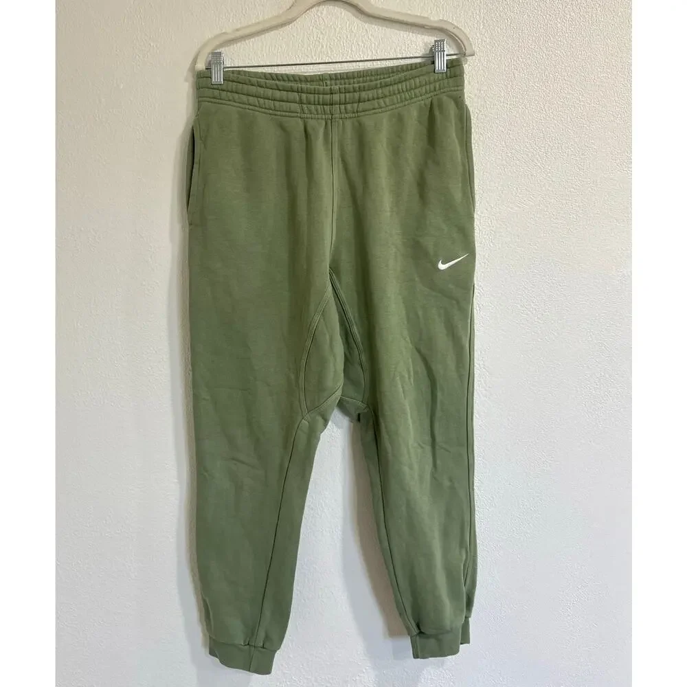 Nike Club Fleece Jogger Pants 716830-386 Olive Green Sweatpants Mens Large